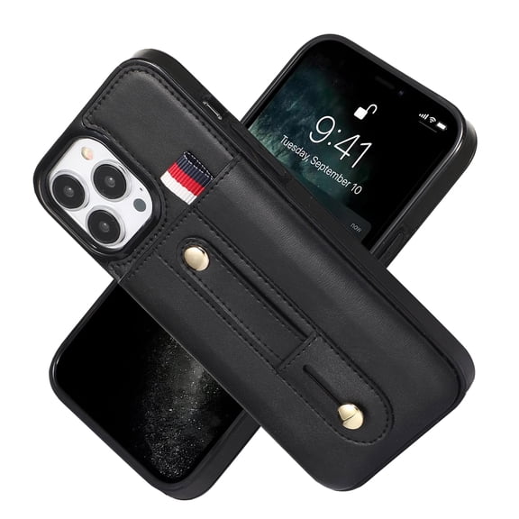 Allytech iPhone 16 Pro Max Wallet Case with Hidden Card Holder Vintage PU Leather Case Kickstand Flip Protective Business Cover for iPhone 16 Pro Max, Black