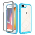 thumbnail image 1 of Allytech iPhone 8 Plus Case, iPhone 7 Plus Case Clear, Build-in Screen Protector Shockproof Protective Rugged Anti-Scratch Anti-Yellow Slim Fit Shell Case Cover for Apple iPhone 8 Plus/ 7 Plus-Blue, 1 of 5