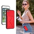 thumbnail image 1 of Allytech iPhone SE 2022/2020/ iPhone 7 8 Wallet Case with Hand Wrist, PU Leather RFID Blocking Cards Slots Shockproof Stand Feature Bumper Magnetic Closure Slim Shell Phone Case, Red, 1 of 7