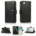 thumbnail image 1 of Allytech iPhone SE 2022/3rd/2020 Wallet Case, 9 Cards Holder Zipper Wallet Case for Women Men Shockproof Hand Strap Full Protective Flip Stand Case Cover for  Apple iPhone iPhone 8/7 - Black, 1 of 8
