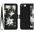 thumbnail image 1 of Allytech iPhone SE 3rd 2nd Gen Wallet Case 2022/2020, iPhone 8/7 Case, Chic Flower Pattern Shoulder Strap Hand Wrist PU Leather Cards Holder Stand Protective Flip Folio Cover for Girls - Black, 1 of 14