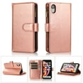 thumbnail image 1 of Allytech iPhone XR Wallet Case 6.1", 9 Cards Holder Zipper Wallet Case for Women Men Shockproof Hand Strap Full Protective Flip Stand Case Cover for  Apple iPhone XR - Rosegold, 1 of 9