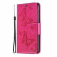 thumbnail image 1 of Allytech iPhone XS Max Case (6.5"), Slim Fit PU Leather Folio Butterfly Embossed Shockproof Wrist Hand Strap Flip Cards Holder Wallet Case TPU Back Cover for Apple iPhone XS Max, Red, 1 of 8