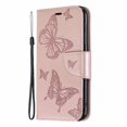 thumbnail image 1 of Allytech iPhone Xr Case (6.1"), Slim Fit PU Leather Folio Butterfly Embossed Shockproof Wrist Hand Strap Flip Cards Holder Wallet Case TPU Back Cover for Apple iPhone XR, Pink, 1 of 8