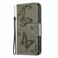 thumbnail image 1 of Allytech iPhone Xr Case (6.1"), Slim Fit PU Leather Folio Butterfly Embossed Shockproof Wrist Hand Strap Flip Cards Holder Wallet Case TPU Back Cover for Apple iPhone XR, Gray, 1 of 8