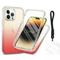 thumbnail image 1 of AllytechgrouP iPhone 13 Pro Max Case with Lanyard, Shockproof Clear Phone Case for Apple iPhone 13 Pro Max, Dual-Layer Anti-Yellow TPU Cover Slim Fit Protective Cover, Pink, 1 of 8