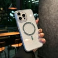 thumbnail image 1 of Allytechgrouop Glitter Magnetic Clear Case for Apple iPhone 16, Compatible with Magsafe Transparent Soft TPU Phone Case with Sparkly Ring Slim Protective Shockproof Cover for Women Girls, Green, 1 of 5