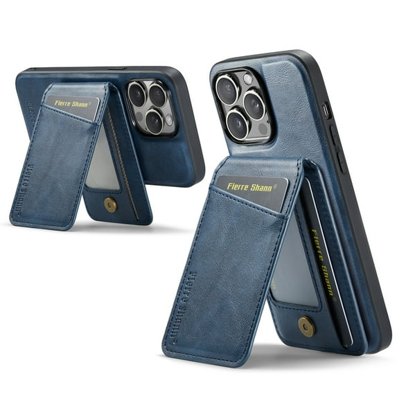 Allytechgroup 2 in 1 Detachable Wallet Case Cover for Apple iPhone 15 Pro Max, Compatible with Magsafe Cards Holder Purse Pokcet Shockproof Slim Fit Phone Case for iPhone 15 Pro Max, Blue