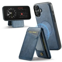 Allytechgroup 2 in 1 Detachable Wallet Case Cover for Apple iPhone 17, Compatible with Magsafe Cards Holder Purse Pokcet Shockproof Slim Fit Phone Case for iPhone 17, Blue