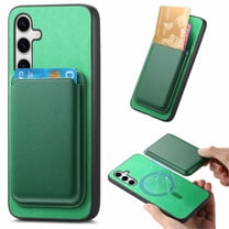 Allytechgroup 2 in 1 Detachable Wallet Case for Samsung Galaxy A16 5G, [Thin & Light] [Compatible with MagSafe] Luxury PU Leather Card Holder Soft Bumper Shockproof Anti-Scratch Magnetic Case, Green