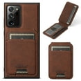 thumbnail image 1 of Allytechgroup 2 in 1 Detachable Wallet Case for Samsung Galaxy Note 20 Ultra with Card Slots Kickstand, Premium PU Leather Support MagSafe Wireless Charging, Magnetic Function Shockproof Case, Brown, 1 of 10