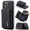 thumbnail image 1 of Allytechgroup 2 in 1 Detachable Wallet Case for iPhone 16 Pro Max with Cash Pocket & Cash Slots, [Magnetic Clasp] [Kickstand] Retro PU Leather Soft TPU Shockproof Anti-Scratch Slim Case, Black, 1 of 9