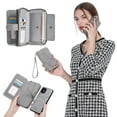 thumbnail image 1 of Allytechgroup 2 in 1 Wallet Case for Apple iPhone 11 Pro, Detachable Back Cover Zipper Purse Card Holder Shockproof Hand Wrist Phone Case for Apple iPhone 11 Pro, Gray, 1 of 9