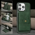 thumbnail image 1 of Allytechgroup 2 In 1 Wallet Case for Apple iPhone 12 Pro / 12 6.1", Detachable Cards Holder Cash Pocket Mangetic Cover [Compatible with Magsafe] Retro PU Leather Phone Case for Women Men, Green, 1 of 7
