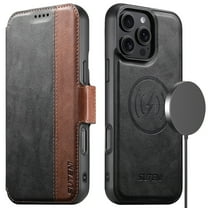 Allytechgroup 2 in 1 Wallet Case for Apple iPhone 14 Plus, Detachable Magnetic Back Cover Premium Retro PU Leather [Compatible with Magsafe] Cards Holder Anti-Scratch Phone Case, Black