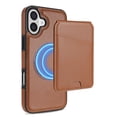 thumbnail image 1 of Allytechgroup 2 In 1 Wallet Case for Apple iPhone 16, Detachable Cards Holder Compatible with Magsafe Anti-Scratch Bumper Shockproof Drop Protection Phone Case for Women Men, Brown, 1 of 10