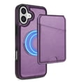 thumbnail image 1 of Allytechgroup 2 In 1 Wallet Case for Apple iPhone 16, Detachable Cards Holder Compatible with Magsafe Anti-Scratch Bumper Shockproof Drop Protection Phone Case for Women Men, Purple, 1 of 10