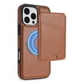 thumbnail image 1 of Allytechgroup 2 In 1 Wallet Case for Apple iPhone 16 Pro, Detachable Cards Holder Compatible with Magsafe Anti-Scratch Bumper Shockproof Drop Protection Phone Case for Women Men, Brown, 1 of 10