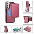 thumbnail image 1 of Allytechgroup 2 In 1 Wallet Case for Samsung Galaxy A15 5G 6.5", Detachable Cards Holder Compatible with Magsafe Anti-Scratch Bumper Shockproof Drop Protection Phone Case for Women Men, Red, 1 of 9