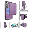 thumbnail image 1 of Allytechgroup 2 In 1 Wallet Case for Samsung Galaxy A54 5G, Detachable Cards Holder Compatible with Magsafe Anti-Scratch Bumper Shockproof Drop Protection Phone Case for Women Men, Purple, 1 of 10