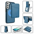 thumbnail image 1 of Allytechgroup 2 In 1 Wallet Case for Samsung Galaxy S21, Detachable Cards Holder Compatible with Magsafe Anti-Scratch Bumper Shockproof Drop Protection Phone Case for Women Men, Blue, 1 of 10