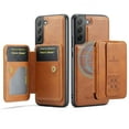 thumbnail image 1 of Allytechgroup 2 in 1 Wallet Case for Samsung Galaxy S22, Detachable Magnetic Cover Compatible with Magsafe Premium PU Leather Cards Holder Shockproof Bumper Phone Case for Women Men, Brown, 1 of 9