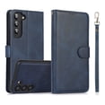 thumbnail image 1 of Allytechgroup 2 In 1 Wallet Case for Samsung Galaxy S23 FE 6.4", Detachable Back Cover Shockproof Protective Cards Holder Hand Wrist Phone Case for Galaxy S23 FE, Blue, 1 of 6