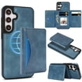 thumbnail image 1 of Allytechgroup 2 In 1 Wallet Case for Samsung Galaxy S24, [Compatible with Magsafe] Magnetic Back Cover with Cards Holder Stand Feature Shockproof Phone Case for Wome Men, Blue, 1 of 12