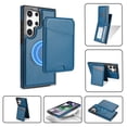 thumbnail image 1 of Allytechgroup 2 In 1 Wallet Case for Samsung Galaxy S24 Ultra, Detachable Cards Holder Compatible with Magsafe Anti-Scratch Bumper Shockproof Drop Protection Phone Case for Women Men, Blue, 1 of 10