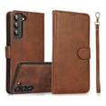 thumbnail image 1 of Allytechgroup 2 In 1 Wallet Case for Samsung Galaxy S24 Ultra, RFID Blocking Detachable Back Cover Shockproof Protective Cards Holder Hand Wrist Phone Case for Samsung Galaxy S24 Ultra, Brown, 1 of 6