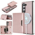 thumbnail image 1 of Allytechgroup 2 in 1 Wallet Case for Samsung Galaxy Z Fold 6, Detachable Cards Holder [Compatible with Magsafe] Shockproof Anti-Scratch Slim Fit Shell Cover for Galaxy Z Fold 6, Rosegold, 1 of 11