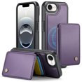 thumbnail image 1 of Allytechgroup 2 In 1 Wallet Case for iPhone 16e, Detachable Magnetic Back Cover Cards Holder Premium PU Leather Stand RFID Blocking Bumper Shockproof Case Cover for iPhone 16e, Purple, 1 of 11
