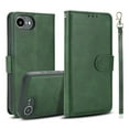 thumbnail image 1 of Allytechgroup 2 In 1 Wallet Case for iPhone 16e, RFID Blocking Detachable Back Cover Shockproof Protective Cards Holder Hand Wrist Phone Case for iPhone 16e, Green, 1 of 7
