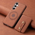 thumbnail image 1 of Allytechgroup 2 in 1 Wallet Detachable Cards Holder Case for Samsung Galaxy S23, Magnetic Back Cover Compatible with Magsafe & Car Mount Stand Shockproof Phone Case for Women Men, Brown, 1 of 9