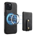 thumbnail image 1 of Allytechgroup 2 In 1 Detachable Wallet Case for Apple iPhone 14, Magnetic Back Cover Compatible with Magsafe & Car Mount Stand Protective Slim Fit for Women Men, Black, 1 of 10