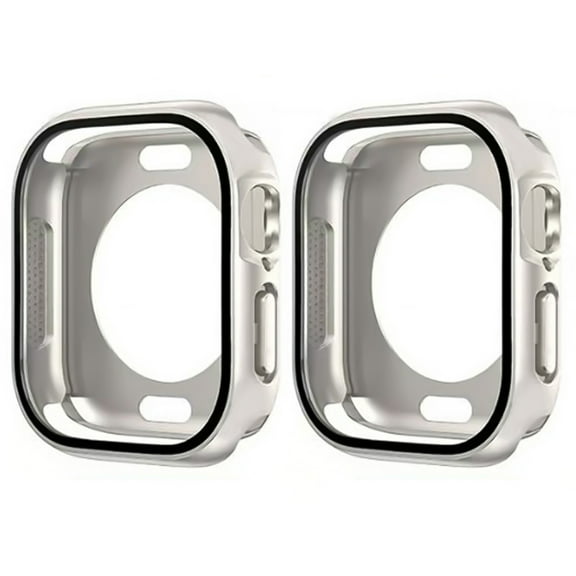 Allytechgroup 2 Pack Case for Apple Watch Series 10 46mm, with Screen Protector Full Body Shockproof Anti-Scratch Dustproof Bumper Rugged Case Cover for iWatch Series 10 46mm, Starlight