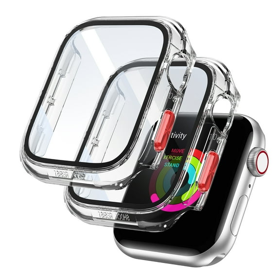 Allytechgroup 2 Pack Case Compatible for Apple Watch Series 10 46mm Screen Protector, Full Hard PC Scratch Resistant Bumper Protective Cover for iWatch Series 10 46mm, Clean
