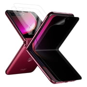 Allytechgroup 2 Pack Privacy Anti-Spy Screen Protector for Motorola Razr+ Plus 2024, 2 Pack Inside + 2 Pack Front Premium Flexible EPU Hybrid Film, Self-Healing, Easy Installation, Black