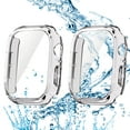 thumbnail image 1 of Allytechgroup [2 Pack] Waterproof Case Cover for Apple Watch Series 10 46mm, with Screen Protector Full Body Shockproof Anti-Scratch HD Clear Dustproof Case for iWatch Series 10 46mm, Clear, 1 of 9