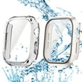 thumbnail image 1 of Allytechgroup [2 Pack] Waterproof Case Cover for Apple Watch Series 10 46mm, with Screen Protector Full Body Shockproof Anti-Scratch HD Clear Dustproof Case for iWatch Series 10 46mm, Clear+Starlight, 1 of 9