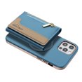 thumbnail image 1 of Allytechgroup 2-in-1 Magnetic Wallet Case for Apple iPhone 11, Detachable Card Holder with Zipper Pocket RFID Blocking Kickstand PU Leather Protective Flip Cover with 6 Slots, Lightblue, 1 of 6