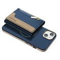 thumbnail image 1 of Allytechgroup 2-in-1 Magnetic Wallet Case for Apple iPhone 13, Detachable Card Holder with Zipper Pocket RFID Blocking Kickstand PU Leather Protective Flip Cover with 6 Slots, Darkblue, 1 of 6