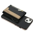 thumbnail image 1 of Allytechgroup 2-in-1 Magnetic Wallet Case for Apple iPhone 13, Detachable Card Holder with Zipper Pocket RFID Blocking Kickstand PU Leather Protective Flip Cover with 6 Slots, Black, 1 of 6