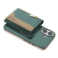 thumbnail image 1 of Allytechgroup 2-in-1 Magnetic Wallet Case for Apple iPhone 16, Detachable Card Holder with Zipper Pocket RFID Blocking Kickstand PU Leather Protective Flip Cover with 6 Slots, Green, 1 of 6