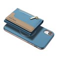 thumbnail image 1 of Allytechgroup 2-in-1 Magnetic Wallet Case for Apple iPhone XR, Detachable Card Holder with Zipper Pocket RFID Blocking Kickstand PU Leather Protective Flip Cover with 6 Slots, Lightblue, 1 of 5