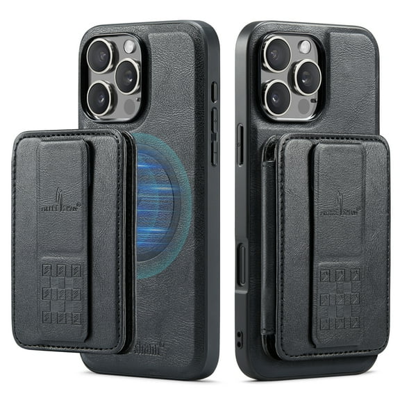 Allytechgroup 2-in-1 Wallet Case for Apple iPhone 11 Pro, Detachable Cards Holder Magnetic Back Cover Premium PU Leather Shockproof Phone Case for Women Men, Black