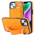 thumbnail image 1 of Allytechgroup 2024 New Trendy Back Case Cover for Apple iPhone 15, Premium PU Leather Luxury Design with Ring Holder Stand Bracket Bumper Shockproof Phone Case for Girls Women, Orange, 1 of 8