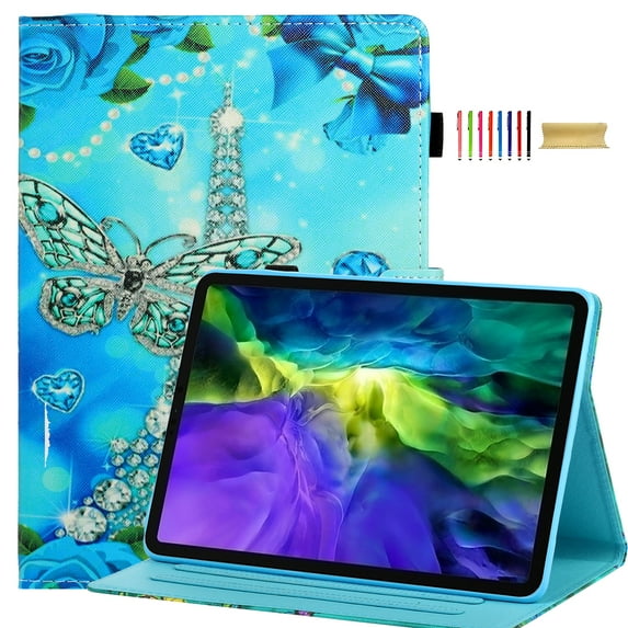 Allytechgroup 2024 iPad Pro 11" M4 Flip Case Cover, Premium PU Leather Shockproof Stand with Pencil Holder, Auto Sleep/Wake Function Smart Cover Stylish Case for Apple iPad Pro 11 Inch 2024 M4, Tower