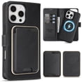 thumbnail image 1 of Allytechgroup 3 In 1 Magnetic iPhone 13 Pro Case with Detachable Wallet & Card Holder, Compatible with Mag-safe PU Leather Folio Cover RFID Protection Phone Case for Apple iPhone 13 Pro,Black, 1 of 7