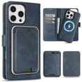 thumbnail image 1 of Allytechgroup 3 In 1 Magnetic iPhone 13 Pro Case with Detachable Wallet & Card Holder, Compatible with Mag-safe PU Leather Folio Cover RFID Protection Phone Case for Apple iPhone 13 Pro,Blue, 1 of 7